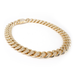 Studded Cuban Chain– Gold19mm