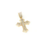 Encrusted Gold Cross Pendant