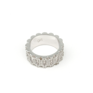 Encrusted Oyster Ring- White Gold