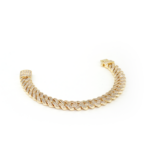 Studded Curb Bracelet- Gold 12mm