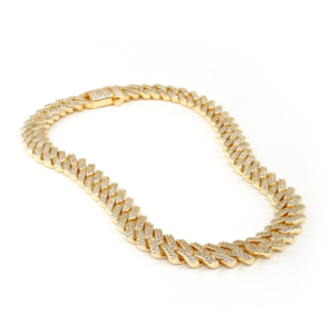 Studded Curb Chain- Gold 15mm