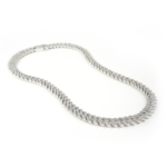 Studded Curb Chain- WhiteGold 12mm