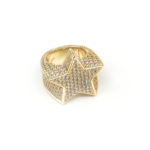 Studded Gold Star Ring- Gold