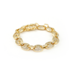 Studded Gucci Link Bracelet- Gold 11mm