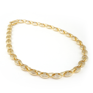 Studded Gucci Link Chain- Gold 11mm