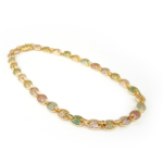 Rainbow Studded Gucci Link Chain- Gold MultiColor 11mm