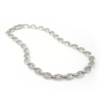 Studded Gucci Link Chain- White Gold 11mm