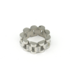 Studded Oyster Ring- Stainless Steel